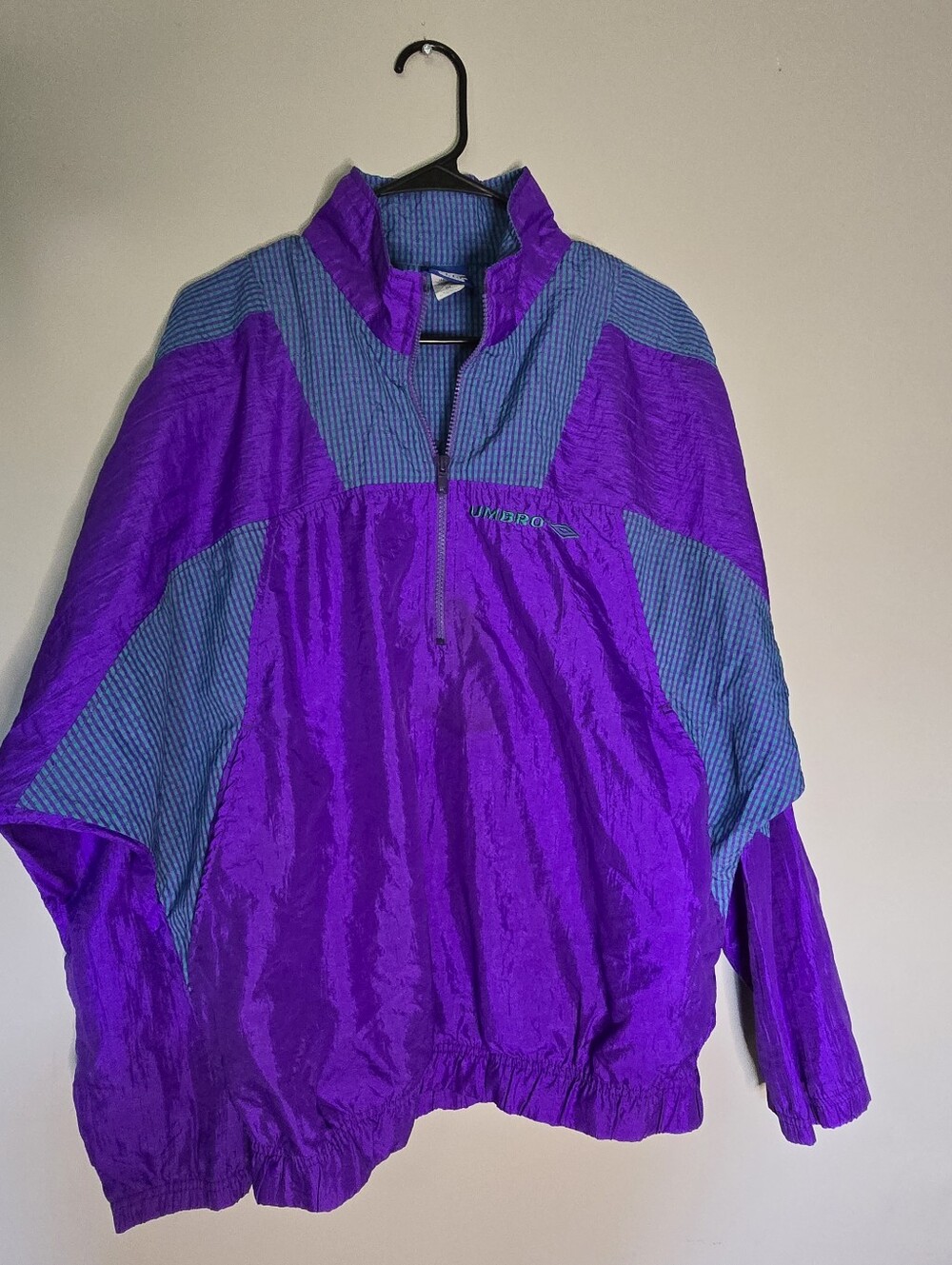 Vintage Umbro Purple & Blue Lightweight Pullover Jacket